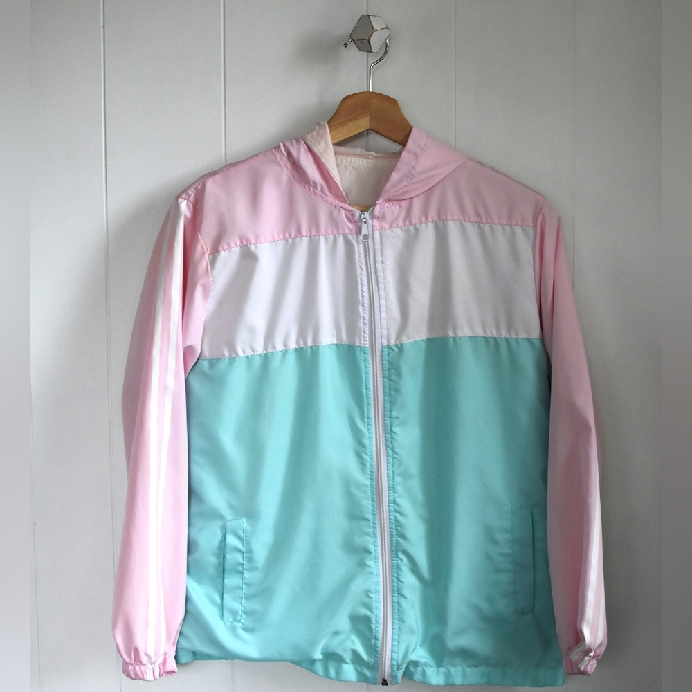 Retro "REA" Colorblock Windbreaker